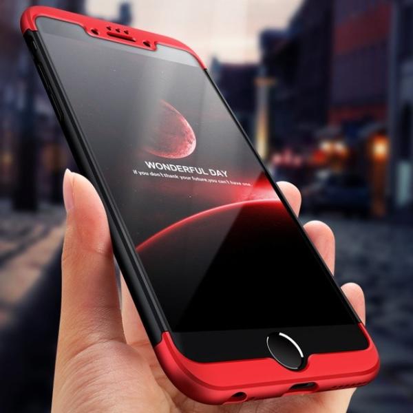 MyStyle Husa Apple iPhone 6/6S, FullBody 360° 3in1 Negru-Rosu (Husa telefon  mobil) - Preturi