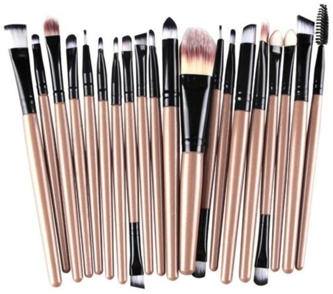 Makeup Set 20 pensule machiaj Makeup, Nude, Husa depozitare inclusa  (Pensula machiaj) - Preturi