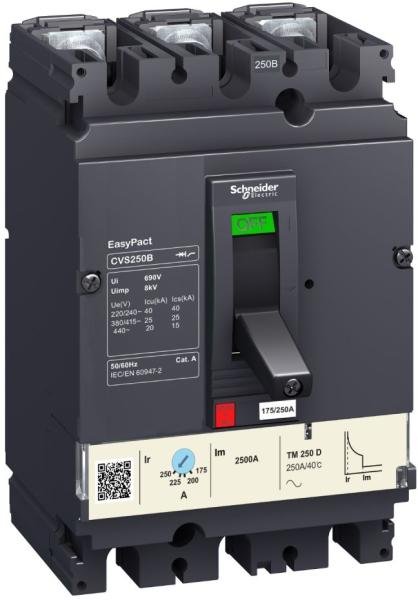 SCHNEIDER Intrerupator compact cu declansator tip usol Easypact CVS250B 3P  250A Schneider LV525303 (LV525303) (Siguranta automata, contor electric) -  Preturi