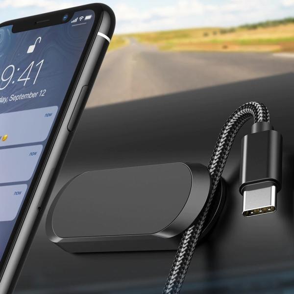 Suport Universal Magnetic pentru telefon, fixare adeziva pe bord sau  suprafete plane, negru (Suport auto) - Preturi