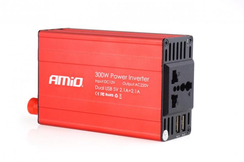 Vásárlás: AMIO autós átalakító inverter Feszültségátalakító 12V / 230V 300W  / 600W 2xUSB PI03 PREMIUM (02470) Feszültségátalakító árak  összehasonlítása, AMIO autós átalakító inverter Feszültségátalakító 12 V  230 V 300 W 600 W 2 xUSB PI 03 PREMIUM 02470 ...