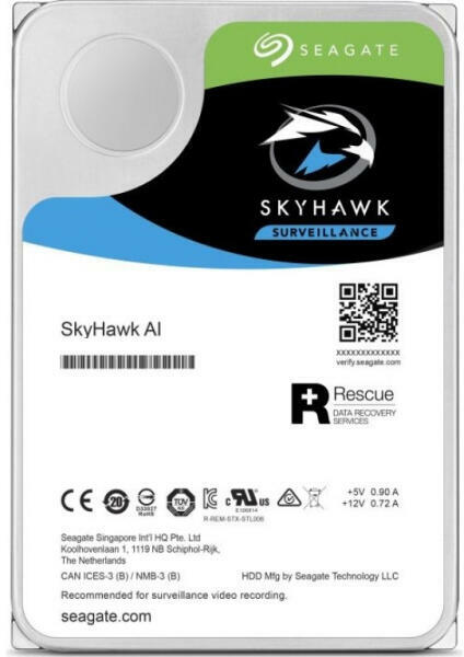 Seagate 3.5 Surveillance AI Skyhawk 8TB 6Gb/s 256MB (ST8000VE001) vásárlás,  olcsó Belső merevlemez árak, Seagate 3.5 Surveillance AI Skyhawk 8TB 6Gb/s  256MB (ST8000VE001) boltok
