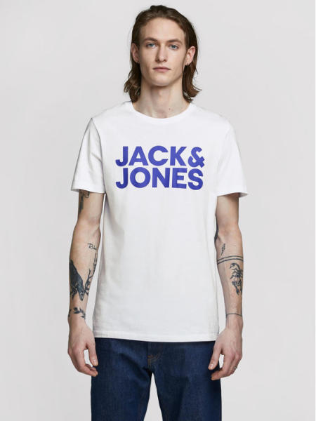 JACK & JONES Tricou Corp Logo 12151955 Alb Slim Fit (Tricou barbati) -  Preturi