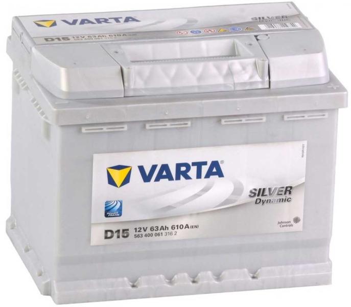VARTA D15 Silver Dynamic 63Ah 610A right+ (563 400 061) (Acumulator auto) -  Preturi