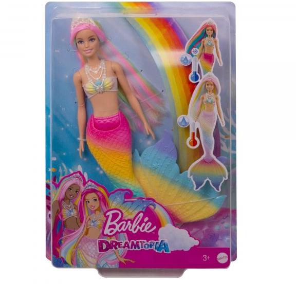 Barbie - Dreamtopia Rainbow Magic - Sellő Színváltós Hajjal (GTF89)