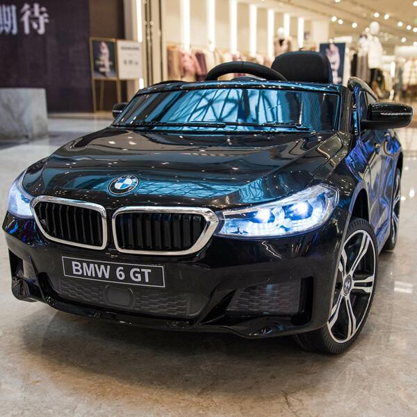 BMW Акумулаторна кола BMW 6 GT металик, 12V, меки гуми, кожена с (jj2164) Акумулаторни  коли и мотори Цени, оферти и мнения, списък с магазини, евтино BMW Акумулаторна  кола BMW 6 GT металик,