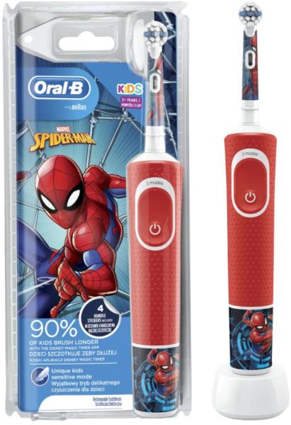 Oral-B D100 Kids Spiderman elektromos fogkefe vásárlás, olcsó Oral-B D100  Kids Spiderman elektromos fogkefe árak, akciók