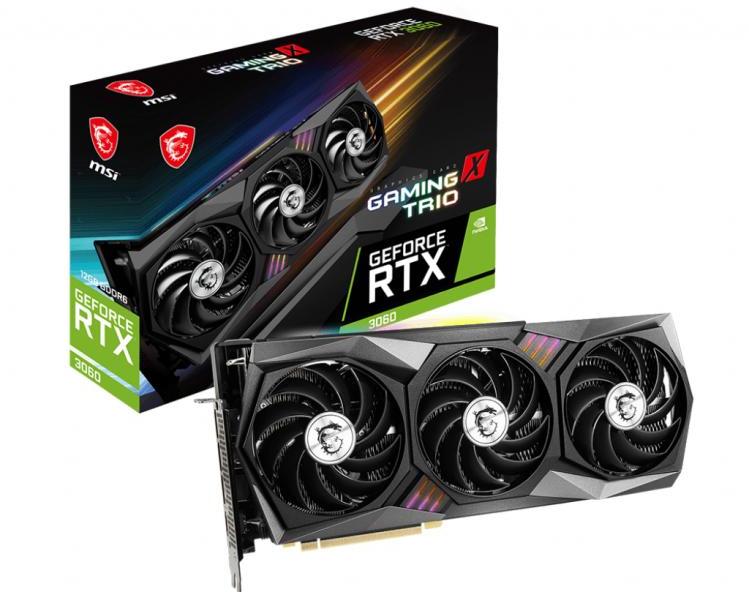 その他 GeForce RTX 3060 12G MSI GeForce RTX 3060 12GB GDDR6 192bit (RTX 3060 GAMING X TRIO 12G