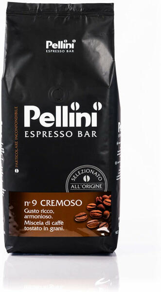 Pellini Cafea Boabe Pellini Espresso Bar Cremoso, Punga 1kg, Cafea Amestec,  Arabica si Robusta, Corp plin, Gust Rotund (Cafea) - Preturi