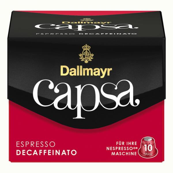 Dallmayr Capsule cafea Dallmayr Capsa Espresso Decaffeinato, 10 capsule, 56  grame, compatibile Nespresso (Poduri cafea, capsule de cafea) - Preturi