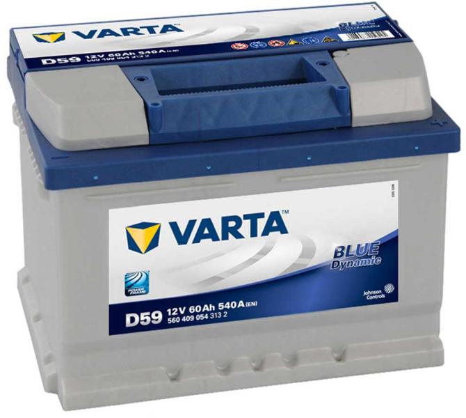 VARTA D59 Blue Dynamic 60Ah EN 540A right+ (560 409 054) (Acumulator auto)  - Preturi