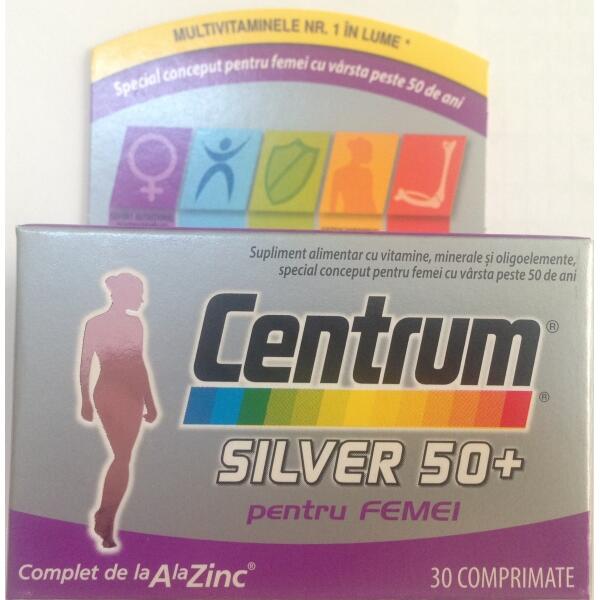 Pfizer Centrum Silver 50+ femei x 30 cpr, Pfizer (Suplimente nutritive) -  Preturi