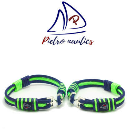 Vásárlás: Pietro Nautics Sötétkék neon zöld színű vitorlás páros horgony  karkötő Karkötő, karlánc árak összehasonlítása,  Sötétkékneonzöldszínűvitorláspároshorgonykarkötő boltok