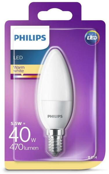 LED Izzó Philips E14/5, 5W/230V 2700K P4282 (P4282)