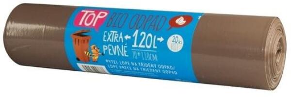 LDPE Top biohulladékhoz 120 l, 20 db, barna