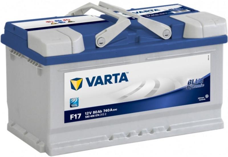 VARTA Blue Dynamic F17 80Ah EN 740A right+ (580 406 074) (Acumulator auto)  - Preturi