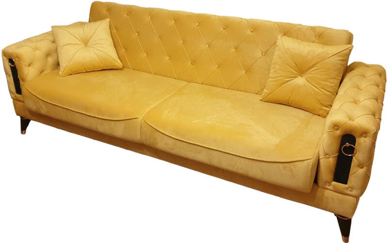 Puzzled Pastor price MobAmbient Canapea extensibilă 3 locuri, galbenă - model LIZBON (Canapea) -  Preturi