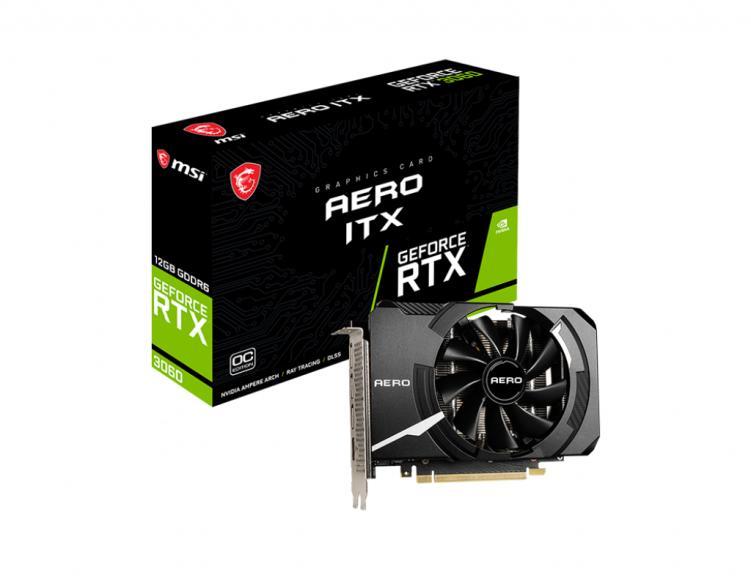 MSI GeForce RTX 3060 AERO ITX OC 12GB GDDR6 192bit (V809-3689R