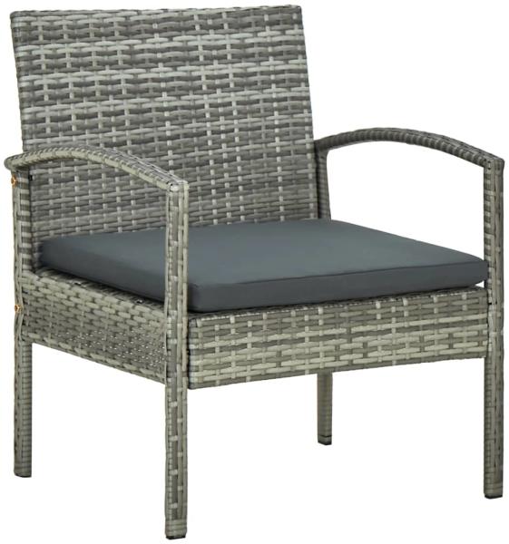 Polyrattan kerti szék párnával (45794/95/96/97)