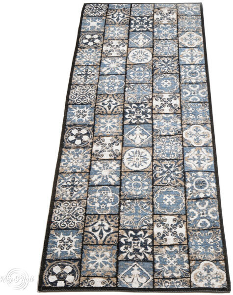 Vásárlás: BARCELONA S Modern kék Mozaik mintás futószőnyeg 80 x 200 cm  Szőnyeg árak összehasonlítása,  BARCELONASModernkékMozaikmintásfutószőnyeg80x200cm boltok