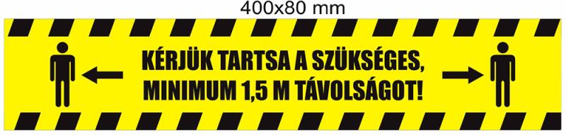 Vásárlás: WONDEX Figyelmeztető matrica (covid) Kérjük tartsa a 1, 5m  távolságot! sárga-fekete, öntapadós 40x8cm Információs címke árak  összehasonlítása, Figyelmeztető matrica covid Kérjük tartsa a 1 5 m  távolságot sárga fekete öntapadós 40