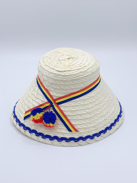 Ie Traditionala Clop tricolor copii - margine albastra (Palarie) - Preturi