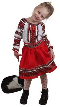 Ie Traditionala Costum Popular fetite Claudia (Imbracaminte casual copii) -  Preturi