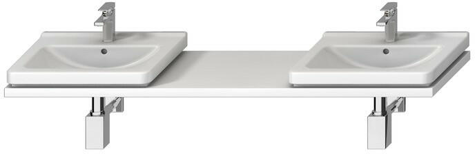 Cubito Pure fehér mosdótartólap, 2 kivágással, vágható, 135-220cm 46J4240145001 (H46J4240145001)