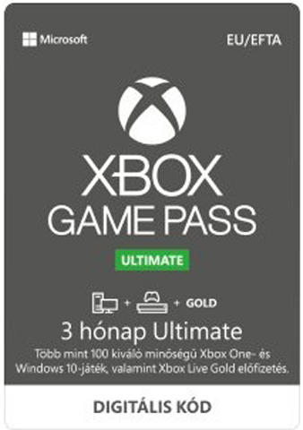 Vásárlás: Microsoft Xbox Game Pass Ultimate 3 Month Játék előfizetés,  feltöltőkártya árak összehasonlítása, XboxGamePassUltimate3Month boltok