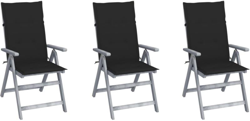 Vásárlás: vidaXL 3 db dönthető tömör akácfa kerti szék párnával  (3064730/31/32/33/34/35/36/38/39) Kerti szék árak összehasonlítása, 3 db  dönthető tömör akácfa kerti szék párnával 3064730 31 32 33 34 35 36 38 39  boltok
