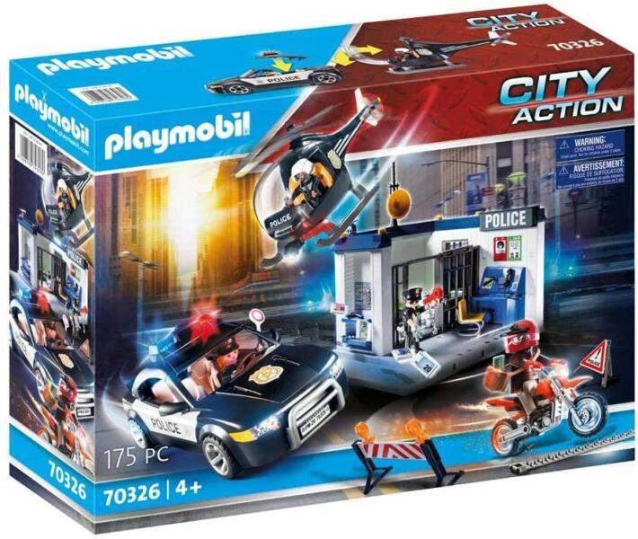 Playmobil City Action PM70326 - Poliția cu mașină și elicopter (70326)  (70326) (Playmobil) - Preturi