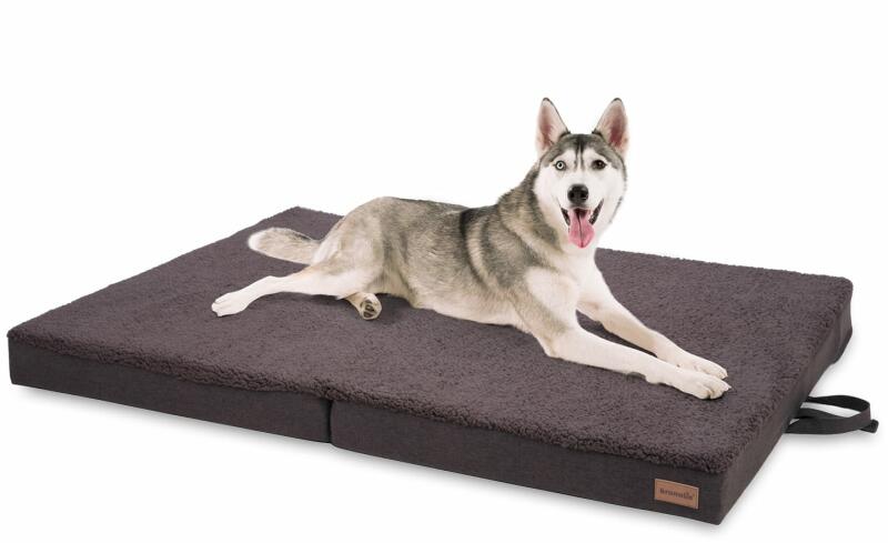Brunolie Paco, легло за куче, възглавница за куче, възможност за пране,  ортопедични, нехлъзгащо се, дишащо, мемори пяна, големина XL (120 x 10 x 85  см. ) (10293271) (10293271) - electronic-star Легла за
