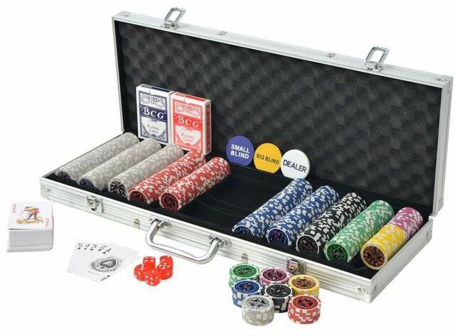 vidaXL Set de poker cu 500 de jetoane cu laser din aluminiu (80184) -  izocor (Accesorii poker) - Preturi