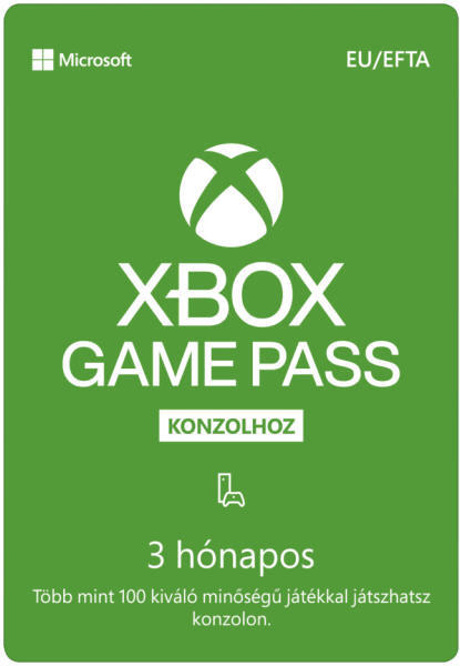 Vásárlás: Microsoft Xbox Game Pass 3 Month Játék előfizetés, feltöltőkártya  árak összehasonlítása, XboxGamePass3Month boltok