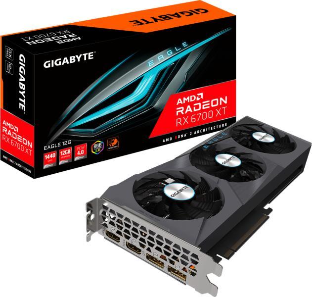 GIGABYTE Radeon RX 6700 XT 12GB GDDR6 192bit (GV-R67XTEAGLE-12GD) Gigabyte  Видео карти Цени, оферти и мнения, списък с магазини