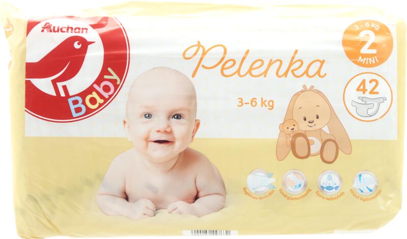 Vásárlás: Auchan Kedvenc Baby Nadrágpelenka 2 Mini 42 db Pelenka árak  összehasonlítása, KedvencBabyNadrágpelenka2Mini42db boltok