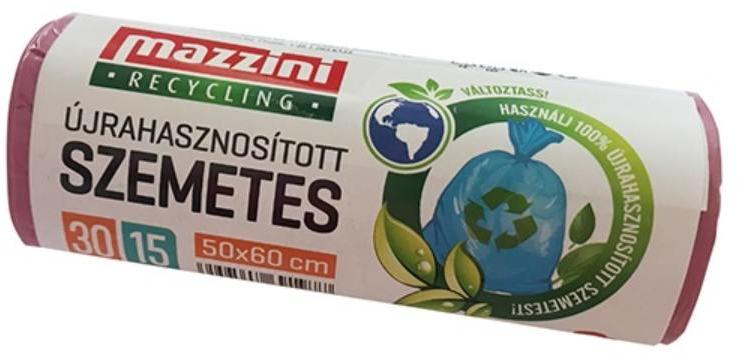 Szemeteszsák újrahasznosított 30L 15db