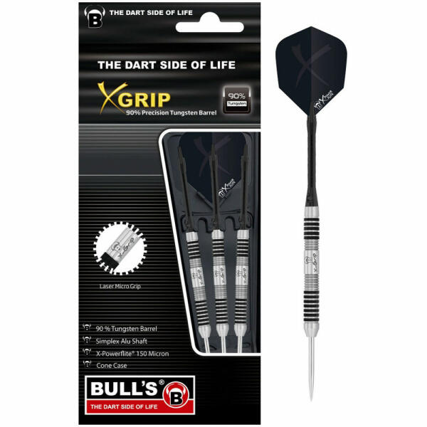 Vásárlás: BULL'S Darts dart szett Bull's X-Grip X7 steel 23gr 90% Darts  nyíl árak összehasonlítása, dart szett Bull s X Grip X 7 steel 23 gr 90  boltok