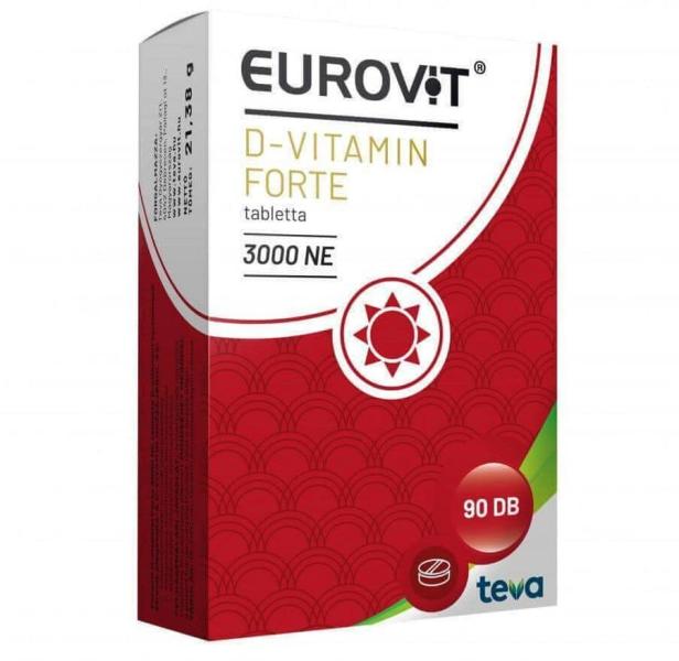 V s rl s Eurovit D vitamin Forte 3000NE tabletta 90 db