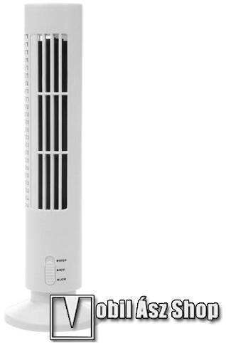 Vásárlás: UNIVERZÁLIS mini toronyventilátor - állítható 2 fokozat,  hordozható , USB, 2.5W 5V, 33.5 cm x 10.5 cm - FEHÉR Szappan, folyékony  szappan árak összehasonlítása, UNIVERZÁLIS mini toronyventilátor állítható  2 fokozat hordozható