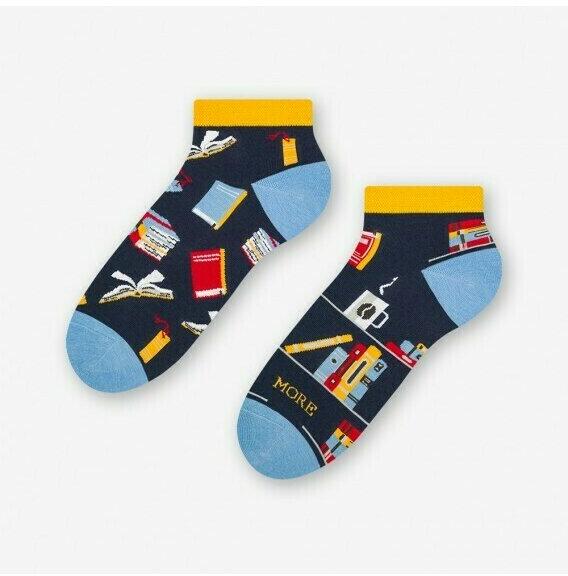 MORE Sosete scurte barbati, model asimetric Travels Low - Happy socks -  More S035-008 bleumarin (S035008) (Sosete barbati) - Preturi