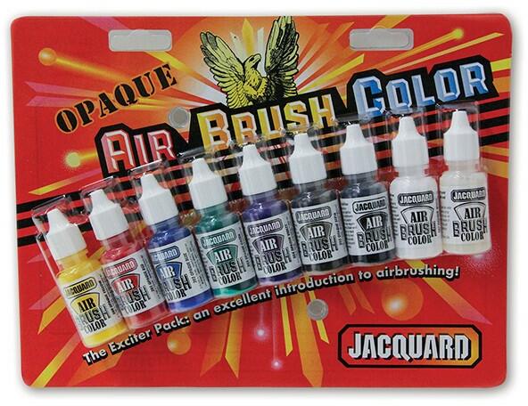 Jacquard Set culori aerograf Jacquard Airbrush Exciter Opaque (Vopsea  acrilica) - Preturi