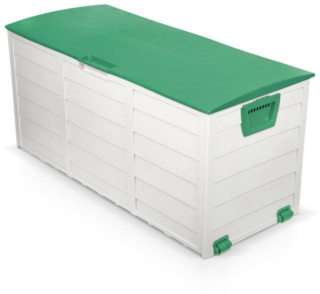 Vásárlás: Land24 Gurulós kerti tároló láda műanyag 230 literes szürke -  zöld Kerti tároló doboz árak összehasonlítása, Gurulós kerti tároló láda  műanyag 230 literes szürke zöld boltok