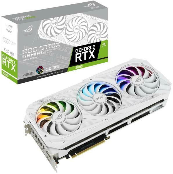 ASUS GeForce RTX 3080 ROG Strix White 10GB GDDR6X  (ROG-STRIX-RTX3080-O10G-WHITE) Asus Видео карти Цени, оферти и мнения,  списък с магазини