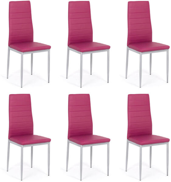 Comenzi-scaune Set 6 scaune bucatarie-mov (BUC263-6-MOV) (Scaun de bucatarie)  - Preturi