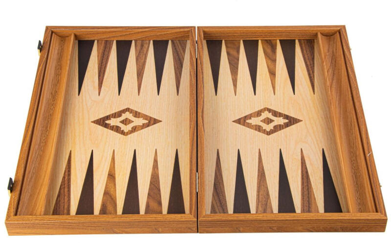 Manopoulos Set joc table backgammon lemn cu aspect de stejar , 38x23 cm (Joc  de societate) - Preturi