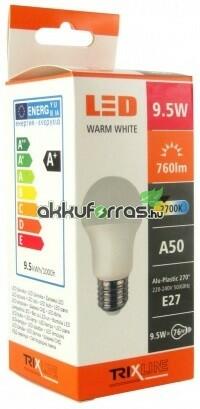 Vásárlás: 9, 5W E27 Trixline 760lm A50 LED izzó LED izzó árak  összehasonlítása, 9 5 W E 27 Trixline 760 lm A 50 LED izzó boltok