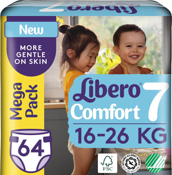 Vásárlás: Libero Comfort 7 XL (16-26kg) 64db Pelenka árak összehasonlítása,  Comfort 7 XL 16 26 kg 64 db boltok
