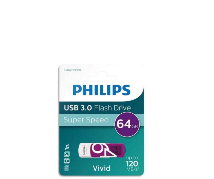 Philips Vivid Edition 64gb USB 3.0 FM64FD00B/10 pendrive vásárlás, olcsó  Philips Vivid Edition 64gb USB 3.0 FM64FD00B/10 pendrive árak, akciók