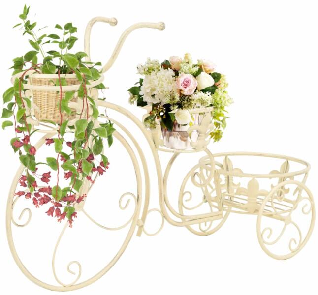 vidaXL Suport de plante model bicicletă, stil vintage, metal (245931) ( Suport ghiveci de flori) - Preturi